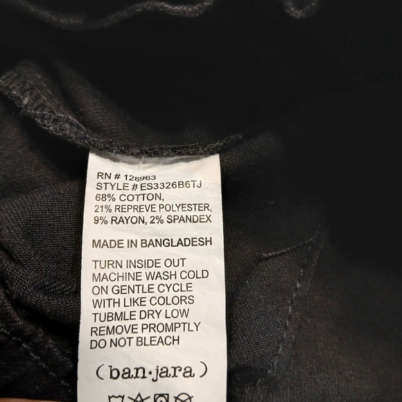 Banjara High Waist Black Denim Shorts Size 5/26 - Picture 8 of 8